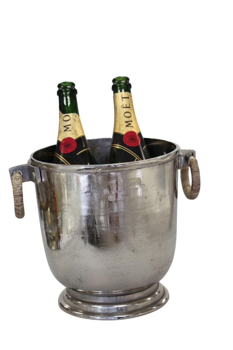 280Y - Raw Finish Single Bucket W/Rattan Handle