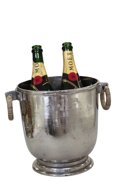 280Y - Raw Finish Single Bucket W/Rattan Handle