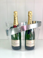 281 - Acrylic Ice Bucket W/Silver Rim