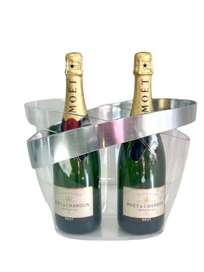 281 - Acrylic Ice Bucket W/Silver Rim