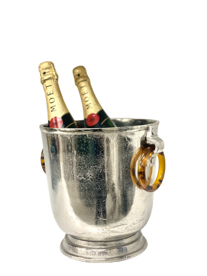 282C - Raw Nickle Bucket W. Resin Ring Handles