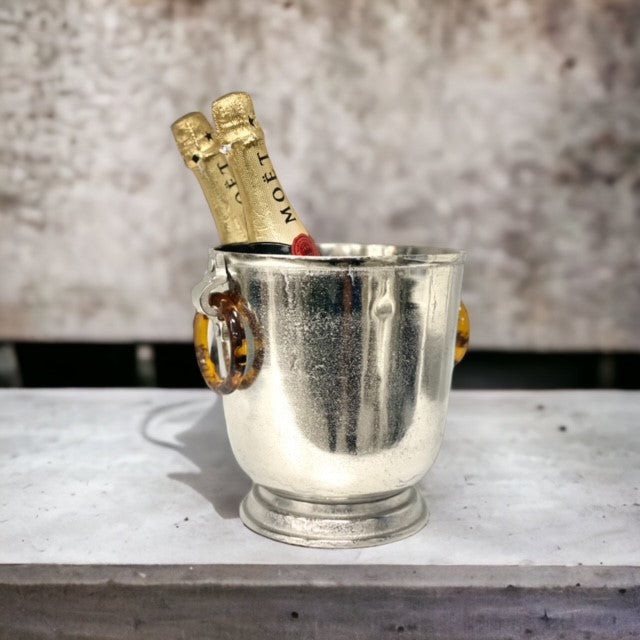 282C - Raw Nickle Bucket W. Resin Ring Handles