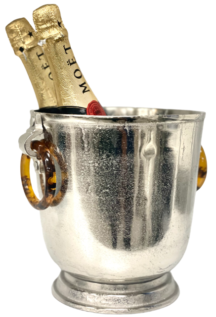 282C - Raw Nickle Bucket W. Resin Ring Handles