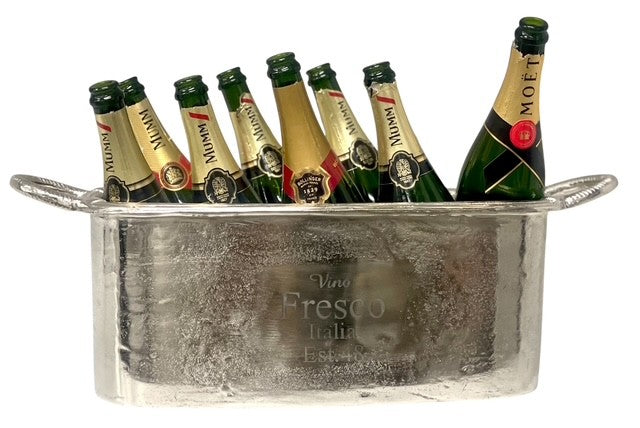 283A Majestic Oval Bucket Vintage Finish: Vino Fresco Logo 48X24X19Cm