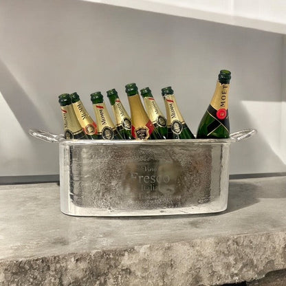 283A Majestic Oval Bucket Vintage Finish: Vino Fresco Logo 48X24X19Cm