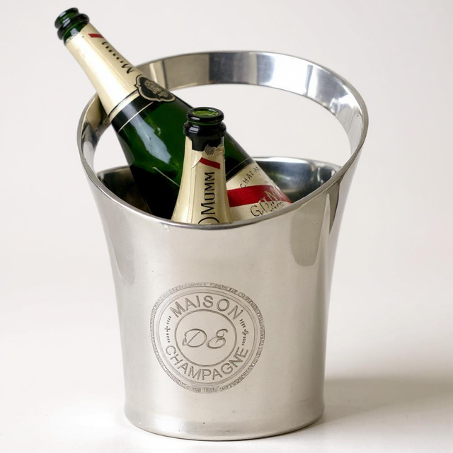 283D Champagne Bucket W/ Maison Logo 24X33Cm