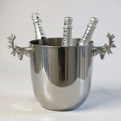 283G Single Champagne Bucket Reindeer 40X24X30Cm