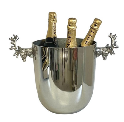 283G Single Champagne Bucket Reindeer 40X24X30Cm