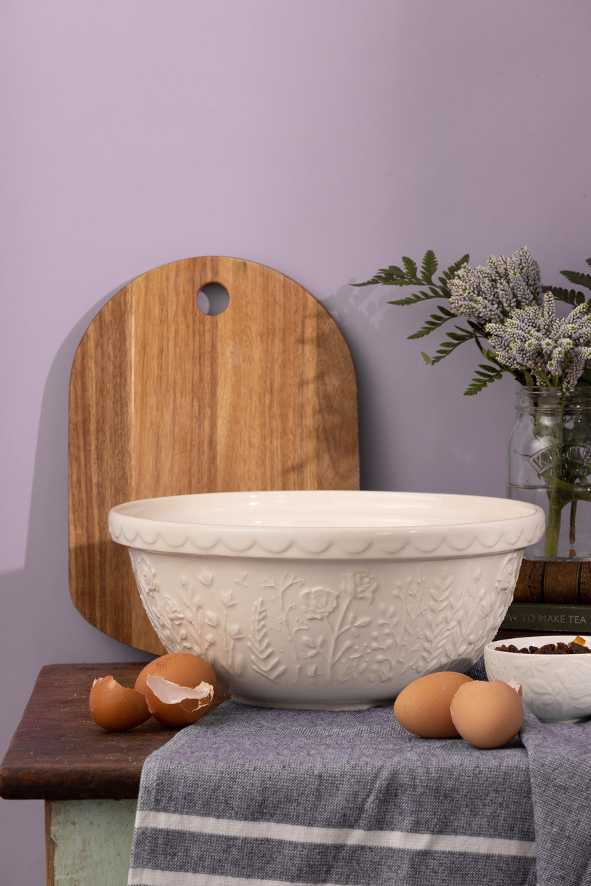 In The Meadow Cream Rose Mixing Bowl, 29cm / 4 Litre