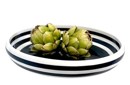 28K Porto Black & White Resin Bowl 34.5Cm