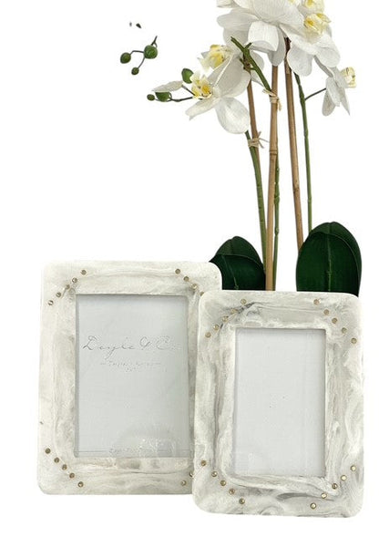 28S Alabaster Dotted Frame 5 X 7"