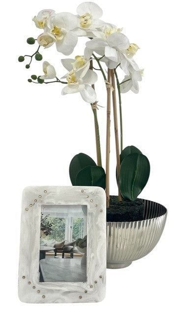 28S Alabaster Dotted Frame 5 X 7"