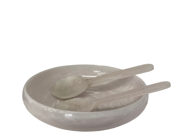 29J Resin Salad Bowl:Alabaster 34Cmx8Cm