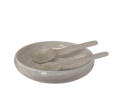 29J Resin Salad Bowl:Alabaster 34Cmx8Cm