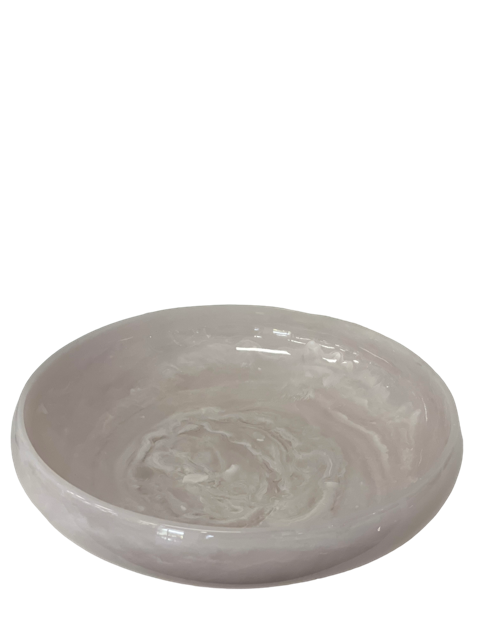 29J Resin Salad Bowl:Alabaster 34Cmx8Cm