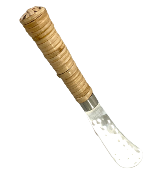 29C - Hammered S/Stl Wrap Hndl Set Of 2 Spread