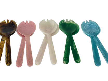 29M - Resin Salad Servers : Pink