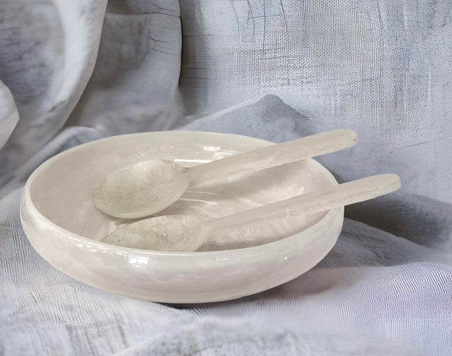 29J Resin Salad Bowl:Alabaster 34Cmx8Cm