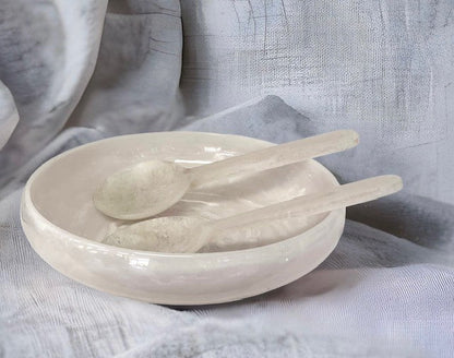 29J Resin Salad Bowl:Alabaster 34Cmx8Cm