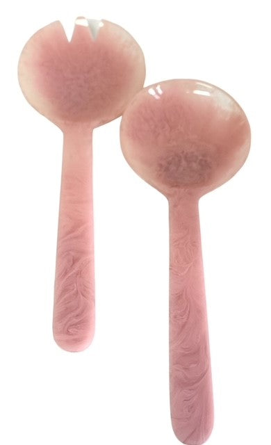 29M - Resin Salad Servers : Pink
