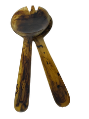 29N - Resin Salad Servers:Tortoise Shell 31X12