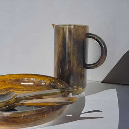 29N - Resin Salad Servers:Tortoise Shell 31X12