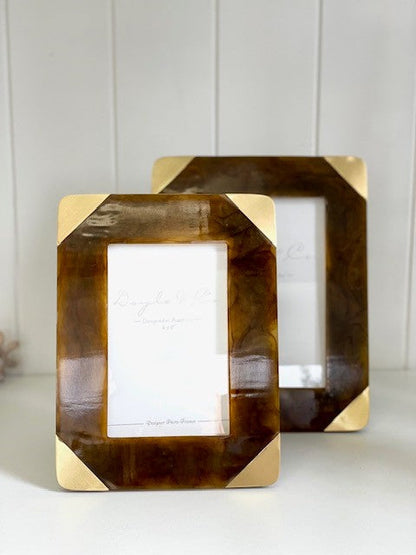 29S - Tortoise Shell Resin Frame 5X7"