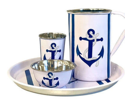 300M - Anchor Stripe Snack/Nut Bowl 12X7Cm
