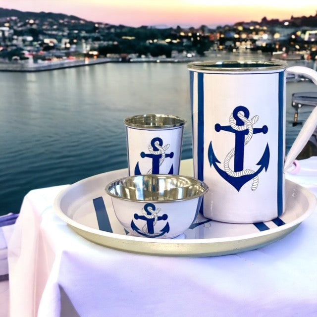 300N - Anchor /Stripe  Tumbler 12X8Cm