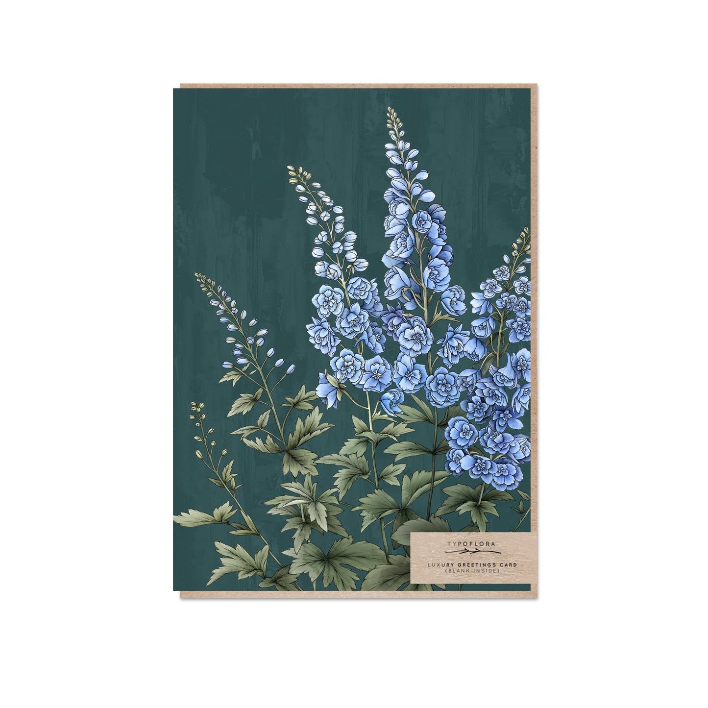 Delphiniums Portrait Card