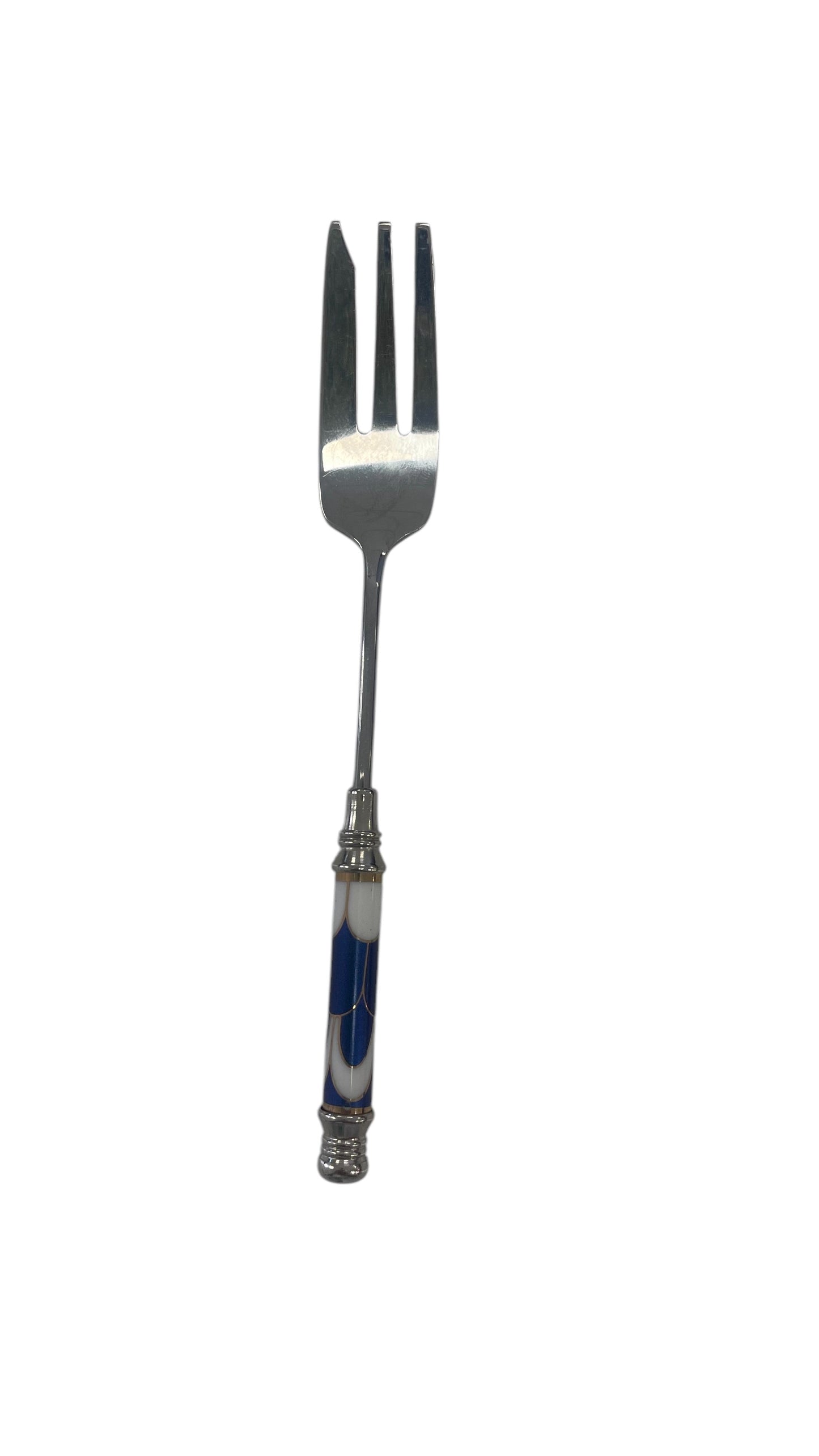 30H - Ceramic Blue Arch Tile Ptn Fork:Silver