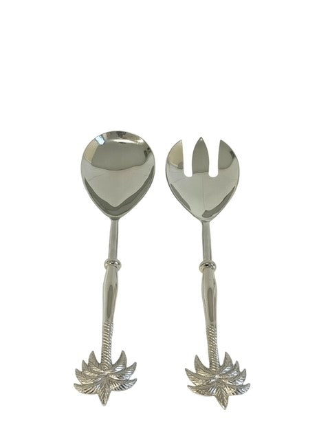 32S - Set 2 Palm Tree Salad Server Set