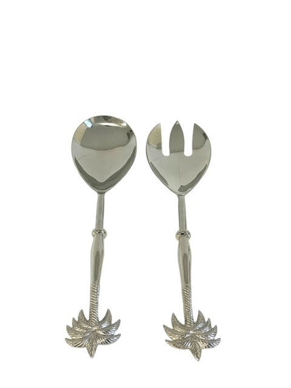 32S - Set 2 Palm Tree Salad Server Set