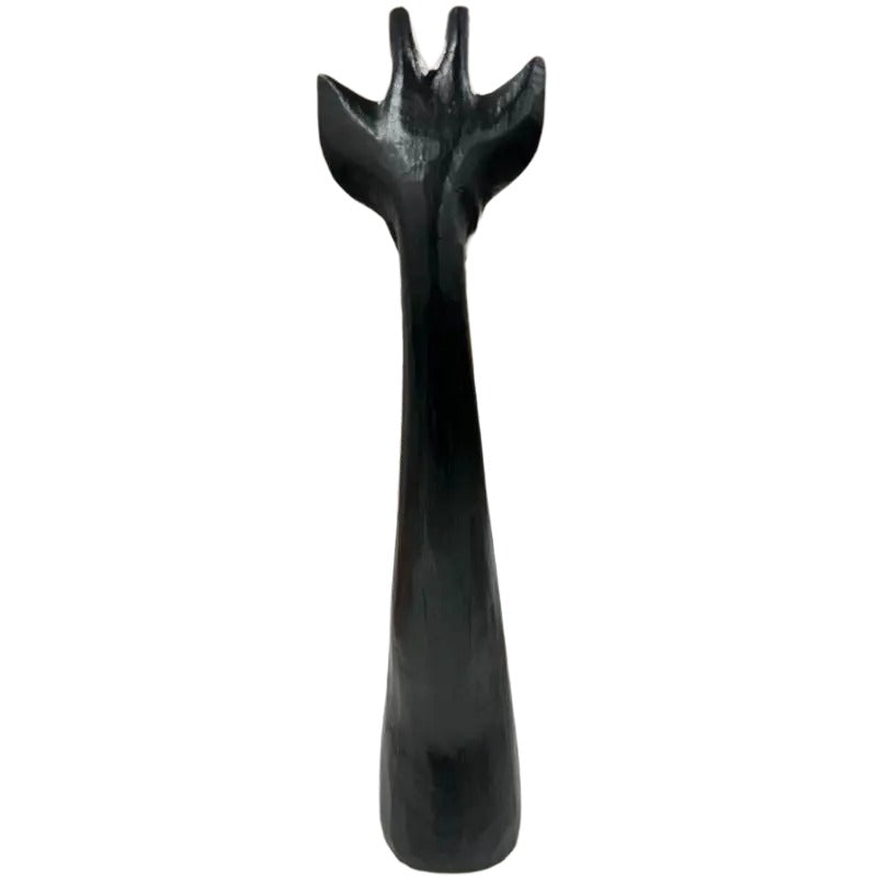 Handcrafted Black Giraffe Ornament 11x11x49cm