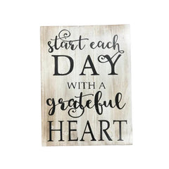 Grateful Heart Wall Art 30x3x40cm