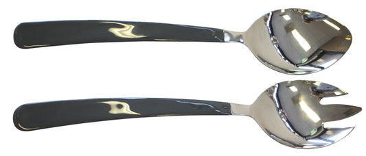 33M - Grey Enamel And Silver Salad Server