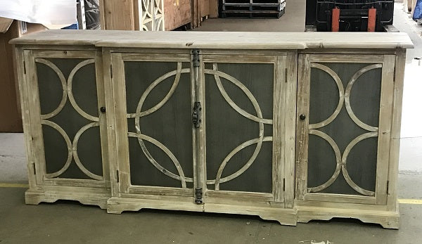 Keats Zinc Sideboard Natural Reclaimed Timber