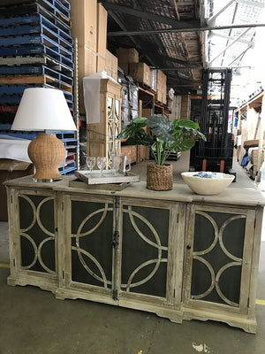 Keats Zinc Sideboard Natural Reclaimed Timber