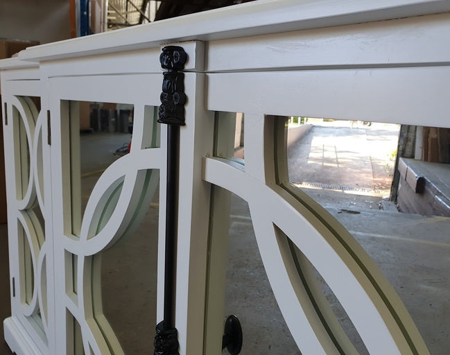 Keats Sideboard White with Mirror Backing