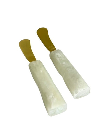 34G - Set 2 Spreaders Alabaster & Gold
