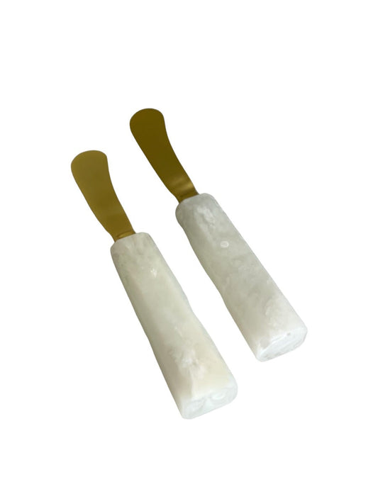 34G - Set 2 Spreaders Alabaster & Gold