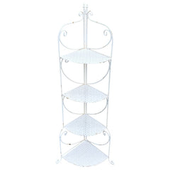 Martinique Aged 4-Shelf Corner Unit / Plant Stand 54x36x132cm