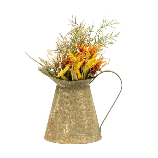 Vintage Style Metal-Pressed Decorative Jug 17x12.5x20cm