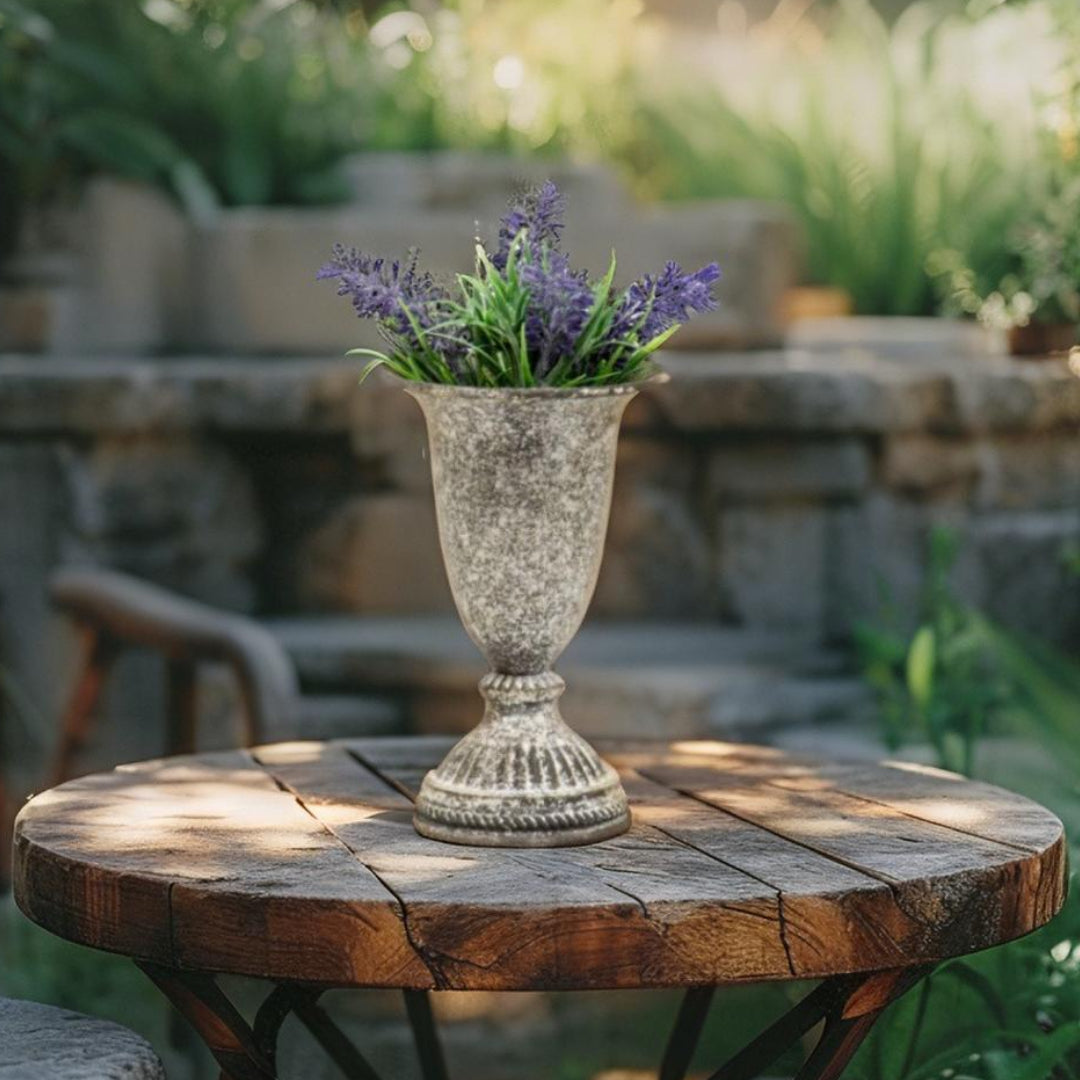 Classic Decorative Vase w/Embellished Base 10x10x15cm