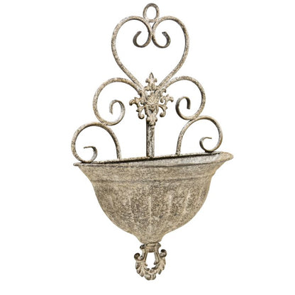 Classic Hanging Wall Planter w/Fleur-de-lis 25x11.5x41cm