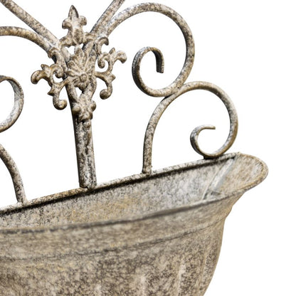 Classic Hanging Wall Planter w/Fleur-de-lis 25x11.5x41cm