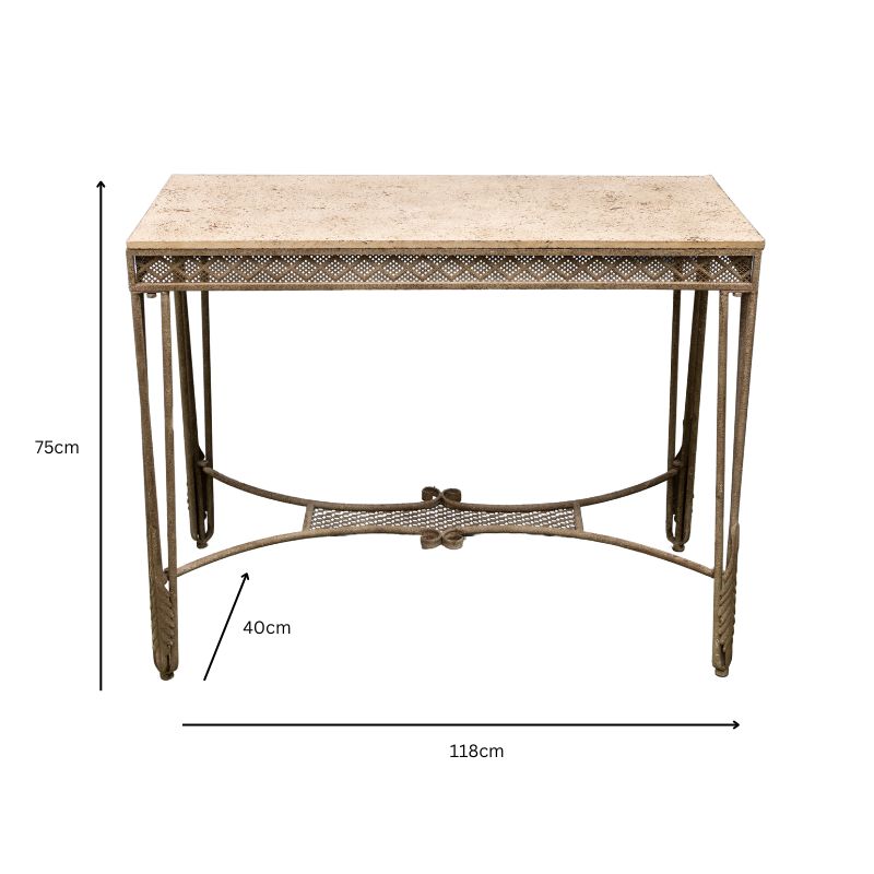 Vintage Style French Country Console Table 118x40x75cm