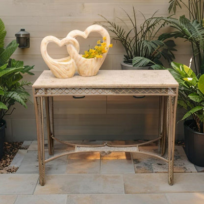 Vintage Style French Country Console Table 118x40x75cm