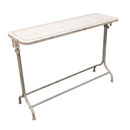 Distressed Finish French Provincial metal Console Table 110x35x78cm