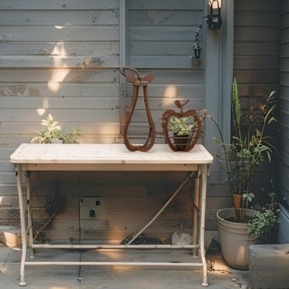 Distressed Finish French Provincial metal Console Table 110x35x78cm
